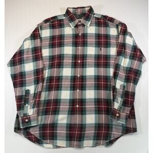 Ralph Lauren BLAIRE Plaid Button Down Shirt L Cotton Classic Fit